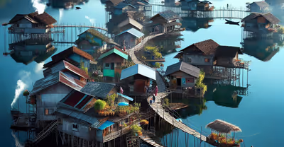10 Lakes with Secluded Floating Villages